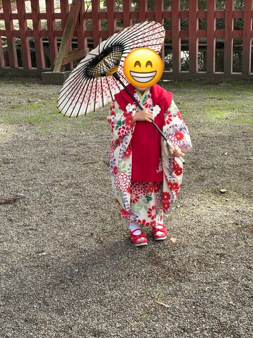 3歳　七五三　キャサリンコテージ　100cm 被布　3点セット