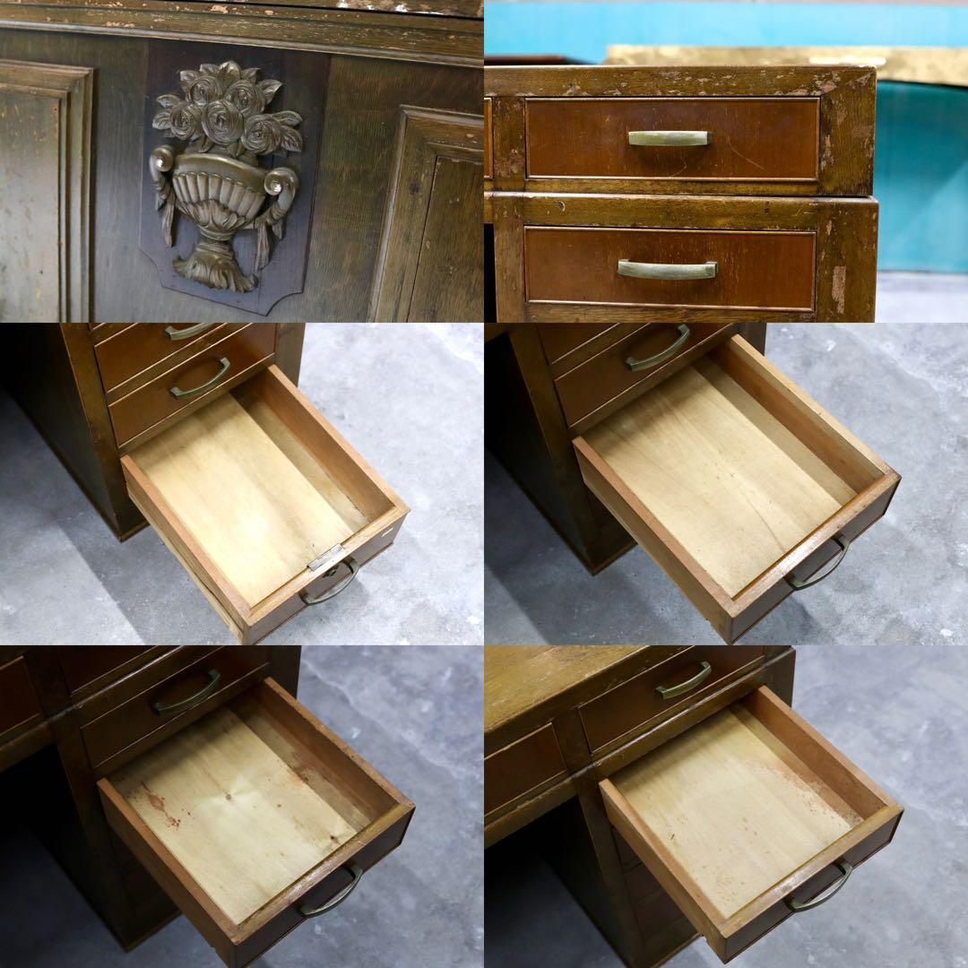 GMHK772○和製ヴィンテージ 昭和レトロ 両袖机 学習机 書斎机 アンティー