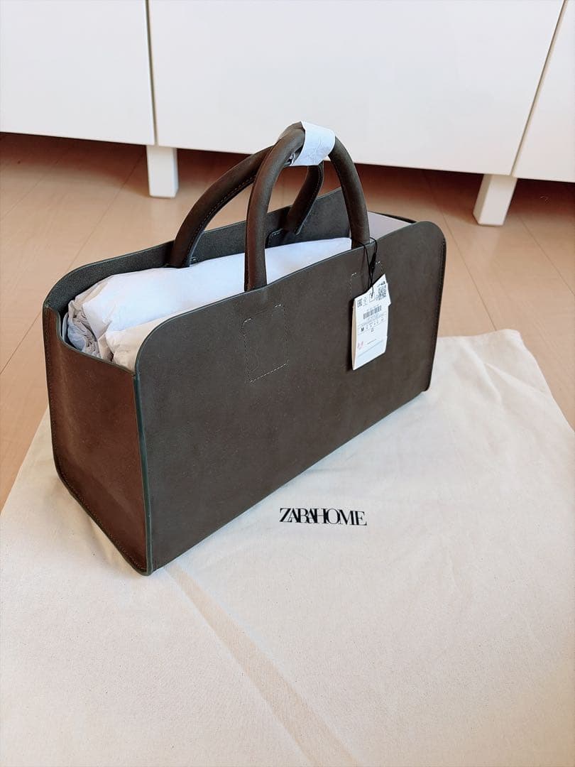 ZARA  ミニ ヌバックレザー トートバッグ 4021/600/030