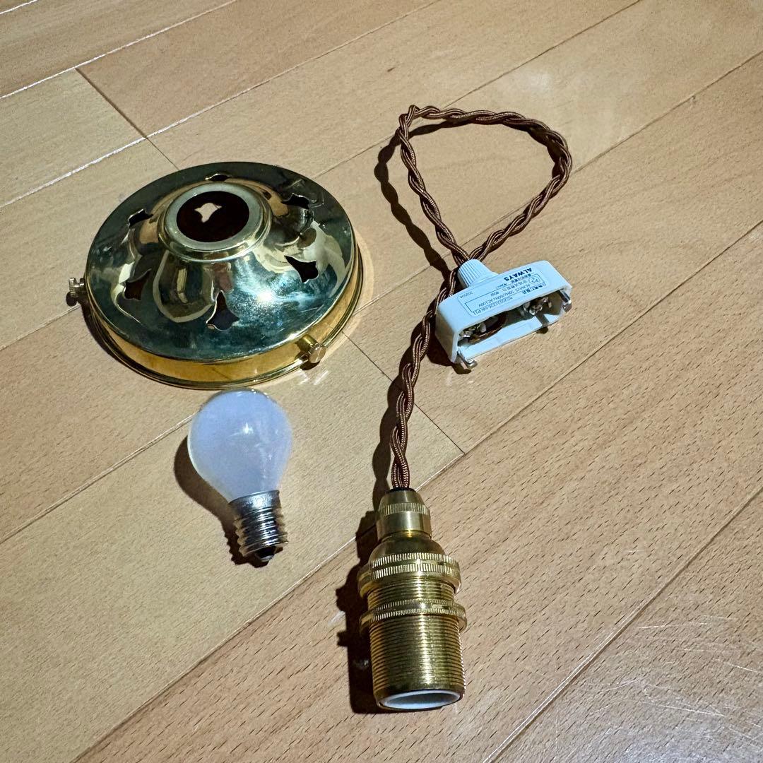 ヴァセリン　シェード　フランスアンティーク　ウランガラスシェード　 L