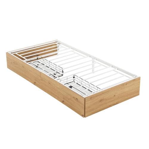 【新作】【ホワイト】 パイプベッド 折りたたみ ベッドフレーム シングル 軽量