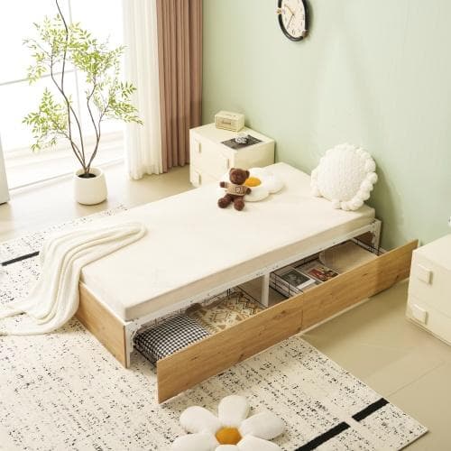 【新作】【ホワイト】 パイプベッド 折りたたみ ベッドフレーム シングル 軽量