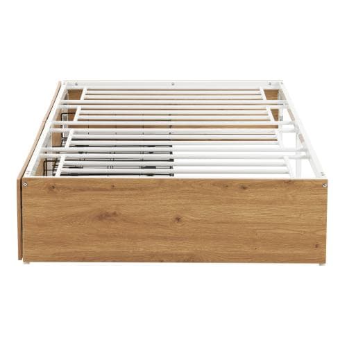 【新作】【ホワイト】 パイプベッド 折りたたみ ベッドフレーム シングル 軽量