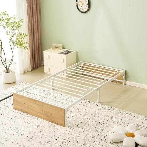 【新作】【ホワイト】 パイプベッド 折りたたみ ベッドフレーム シングル 軽量