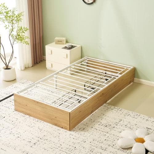 【新作】【ホワイト】 パイプベッド 折りたたみ ベッドフレーム シングル 軽量