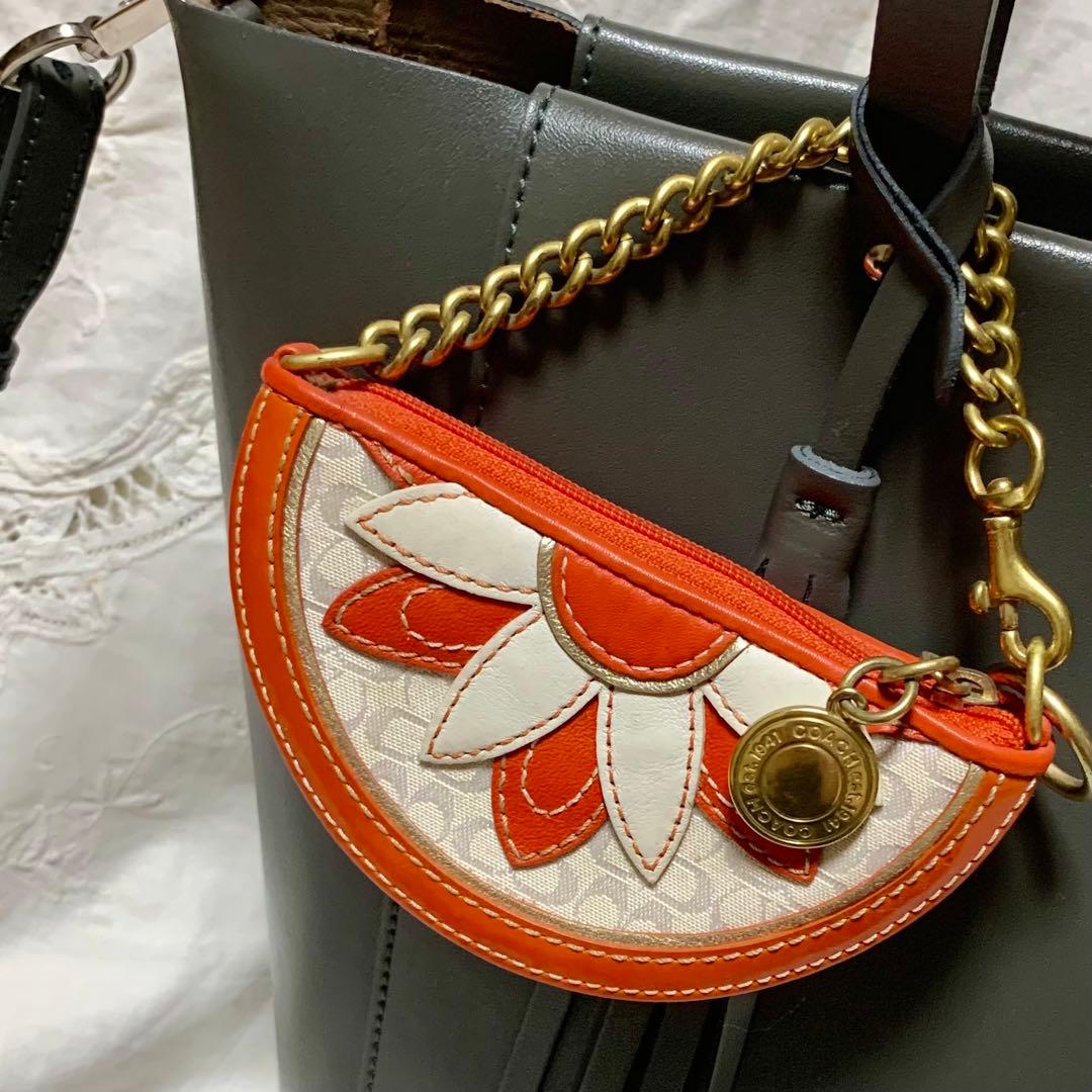 15年程前のコーチ　オレンジキーチャーム/バッグチャーム/ケース