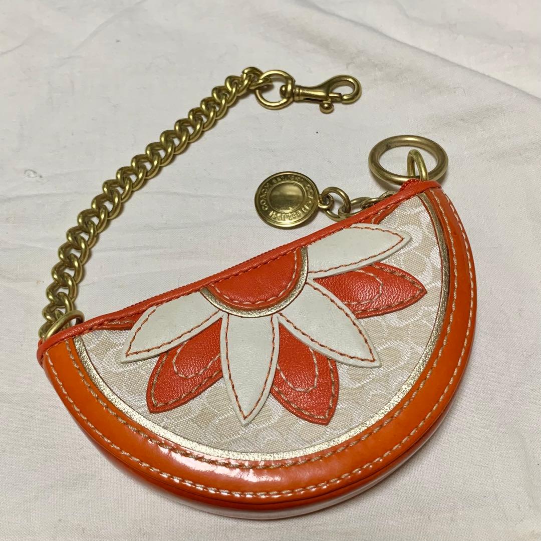 15年程前のコーチ　オレンジキーチャーム/バッグチャーム/ケース