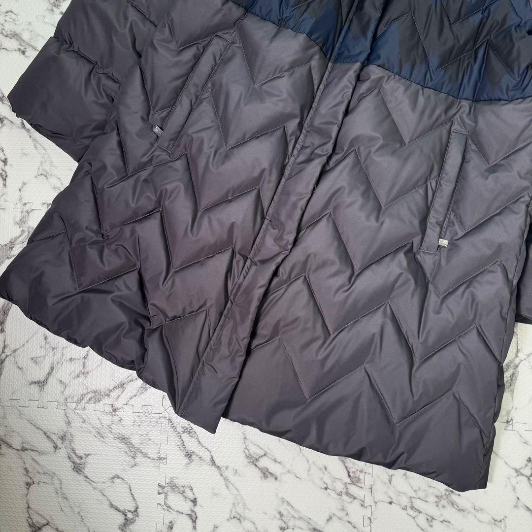 ジャンルイシェイル　ダウンコート　フォックスファー　キルティング　2way