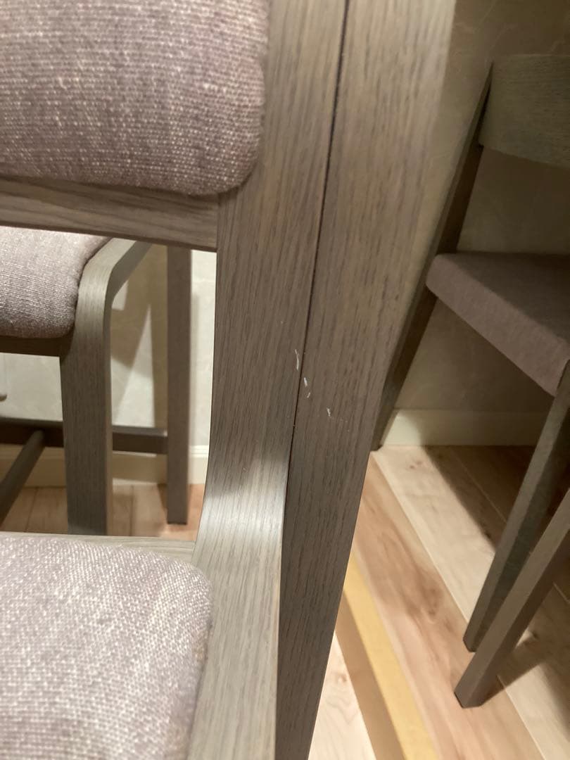 アルフレックス　カウンターチェア　グレー 布製クッション ハイチェア