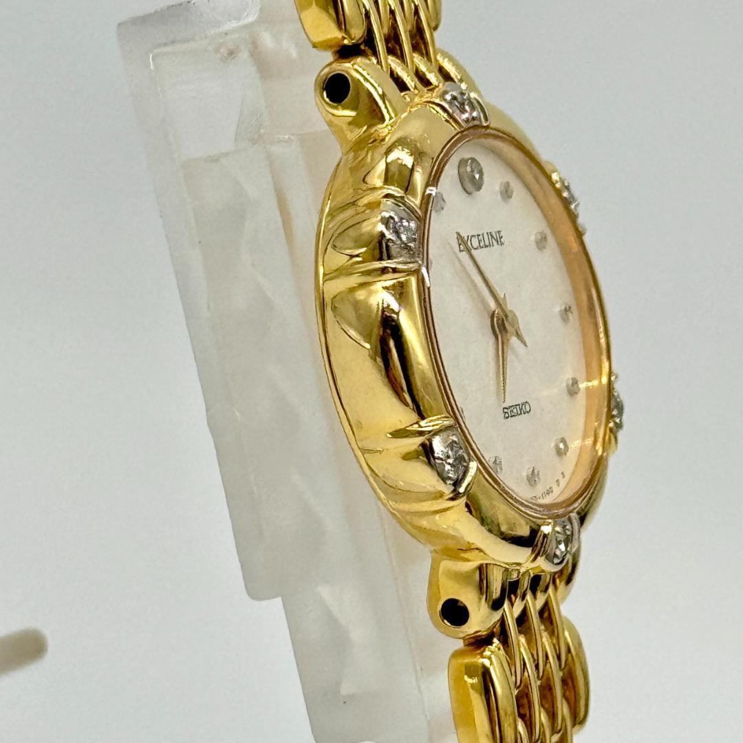 稼働品 SEIKO セイコー EXCELINE 腕時計 シルバー文字盤 ２針