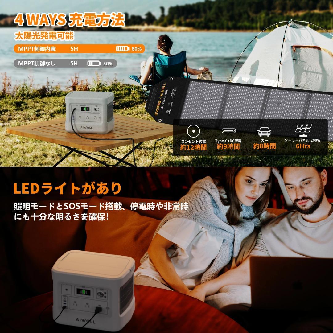 AIWOLLリン酸鉄リチウムポータブル電源1024Wh 当日発送