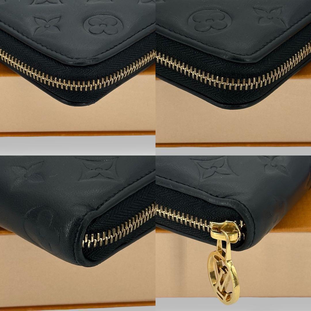 未使用に近い　ルイヴィトン モノグラム クッサン ジッピーウォレット ノワール