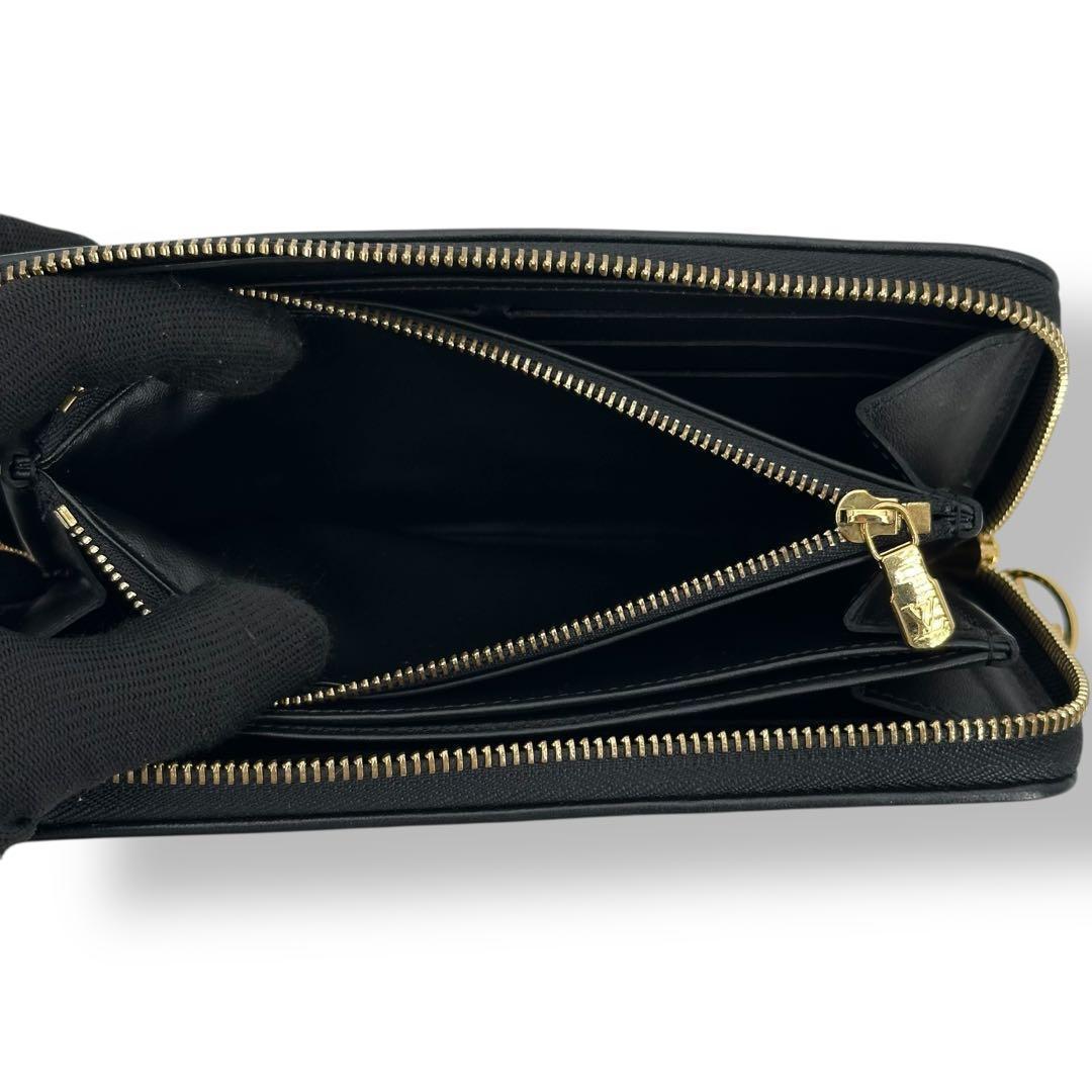 未使用に近い　ルイヴィトン モノグラム クッサン ジッピーウォレット ノワール