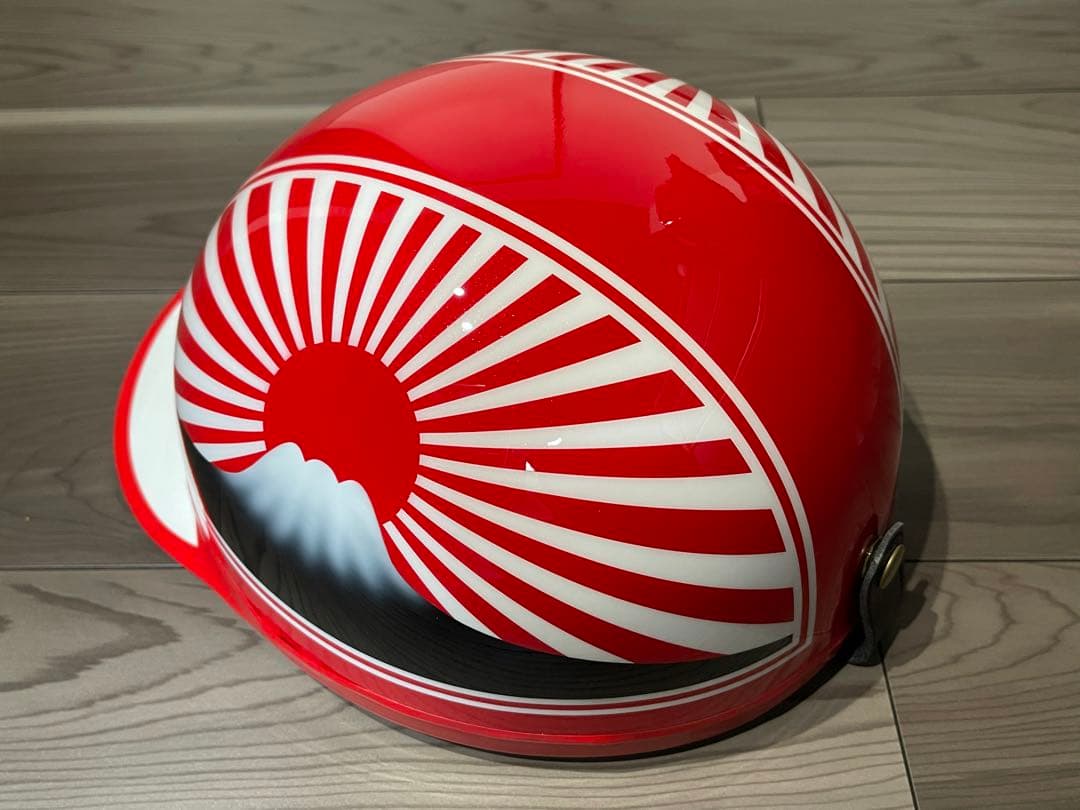 赤白 富士日章 コルク半 ヘルメット アルフィン