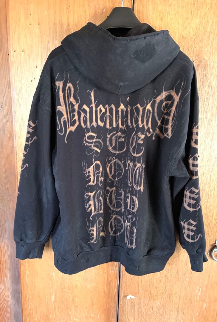 BALENCIAGA Heavy l ジップアップフーディ　Mサイズ