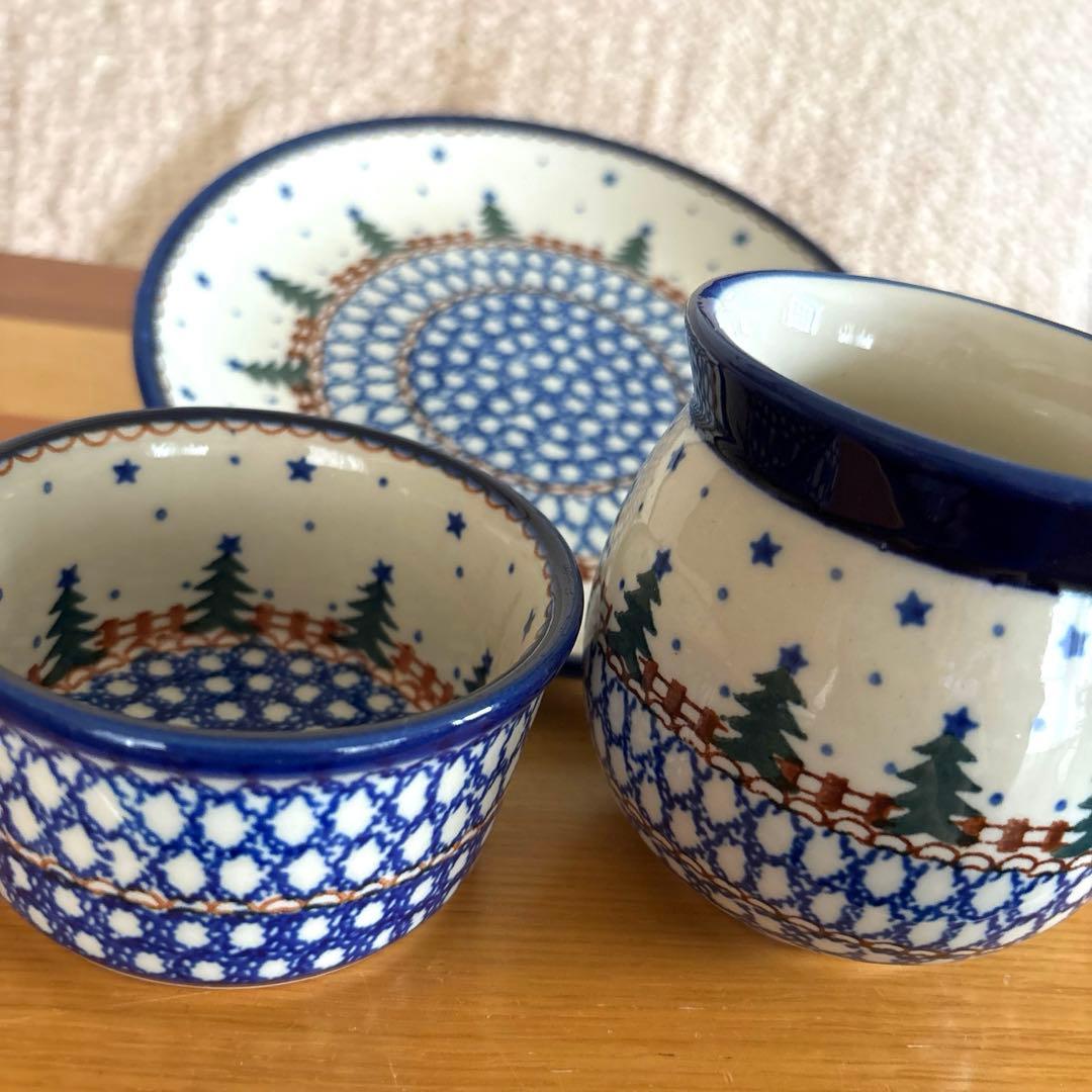 【専用ページ】ポーリッシュポタリー ＊ポーランド食器 3点＊クリスマス もみの木