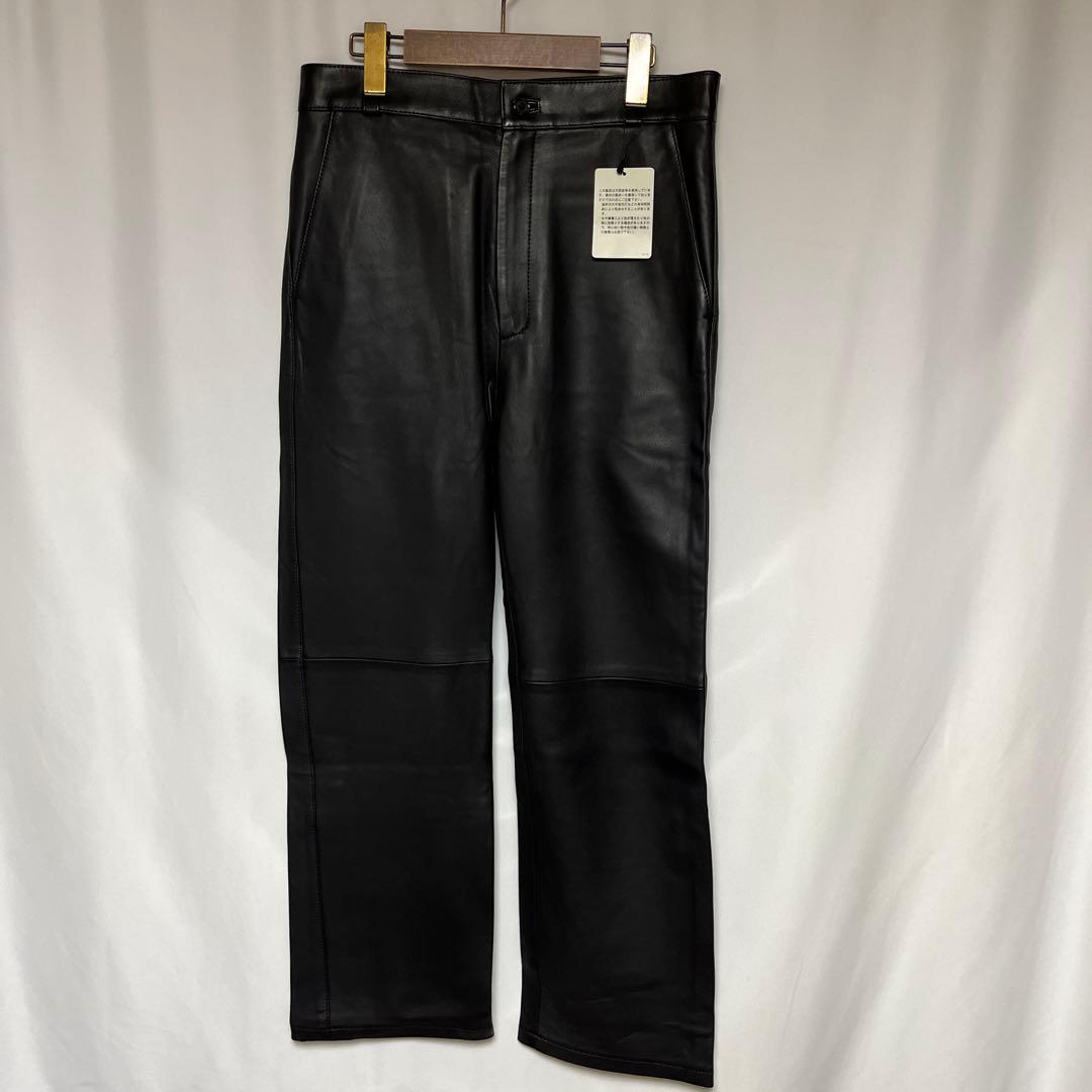 未使用品 定価9.9万 H BEAUTY&YOUTH シープレザーパンツ 黒S