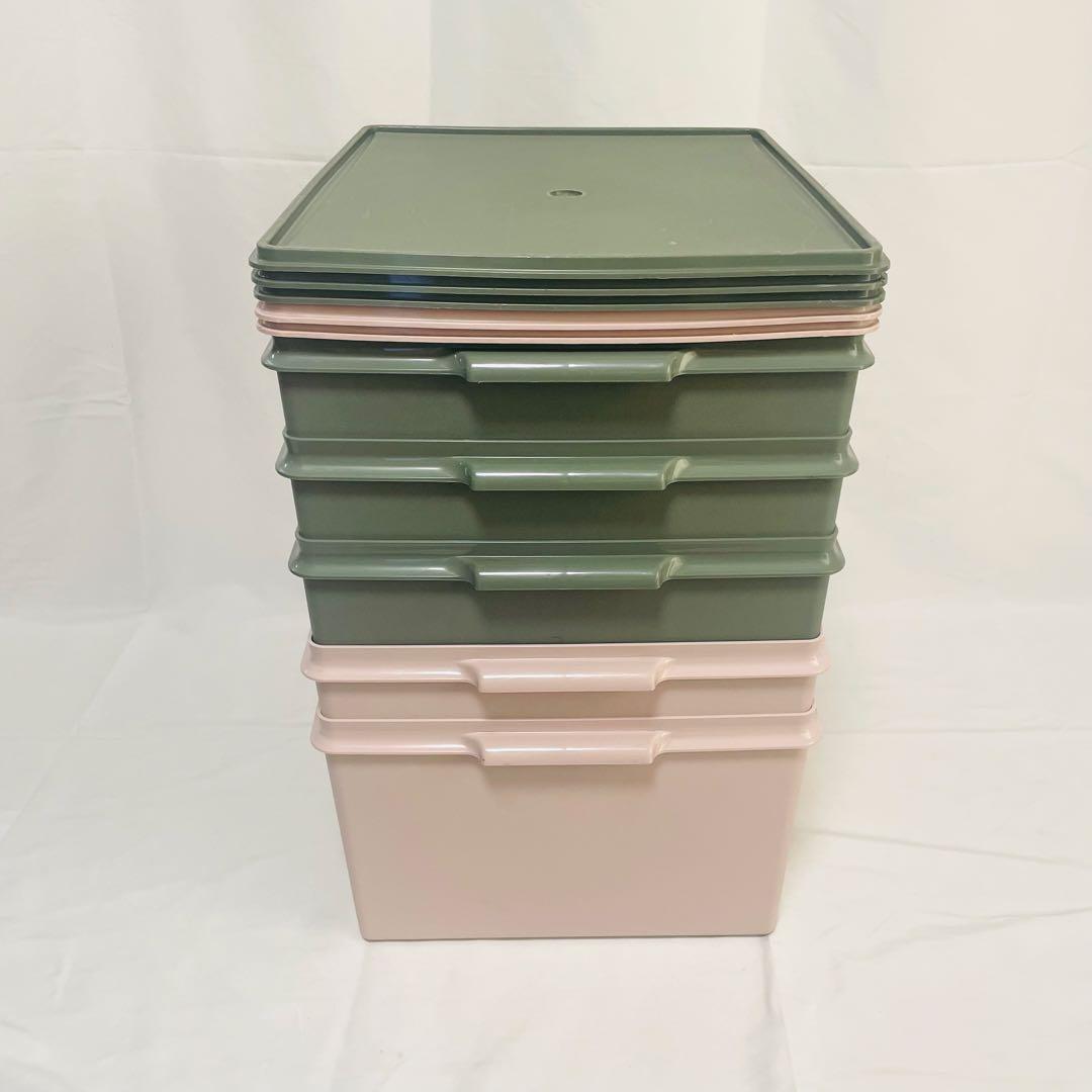 タッパーウェア 収納 スーパーケース 5個セット(深型2個+薄型3個)