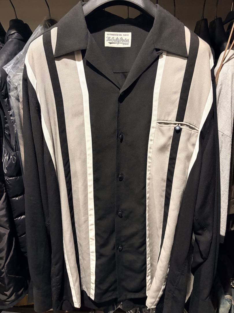 トップス wackomaria SWITCHING OPEN COLLAR SHIRT