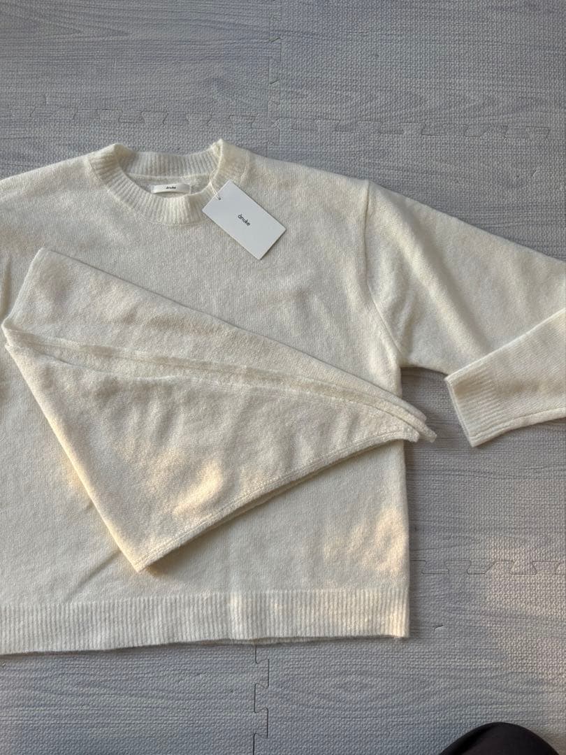 ànuke【新品】Layered Scarf Knit アイボリー　ニット