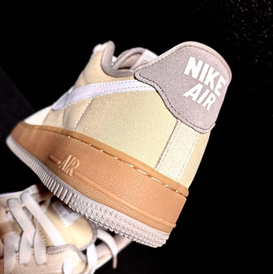 ■新品26.5cm■ナイキ エア フォース 1 07 ライトカーキ/ガムイエロー