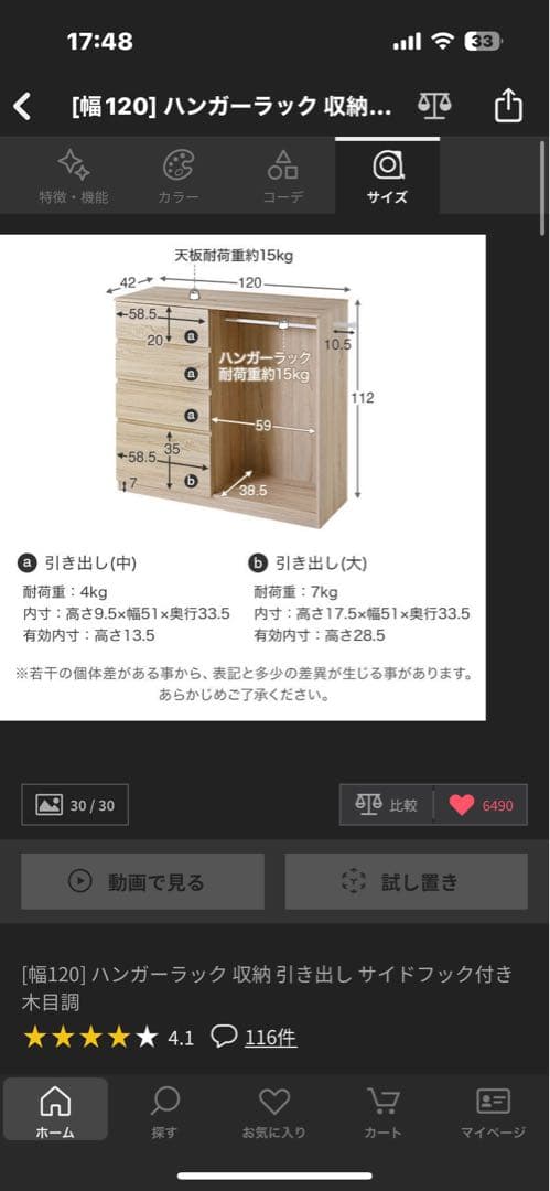 LOWYA ハンガーラック収納