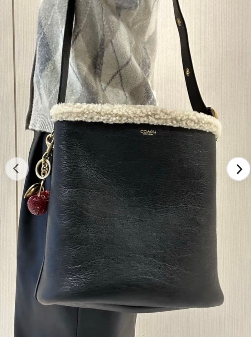 今期完売新品コーチ COACH バッグチャームさくらんぼクリスタル キーホルダー
