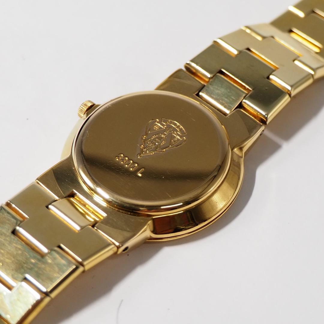 美品 グッチ GUCCI 3300L ローマン ゴールド文字盤 腕時計 H522