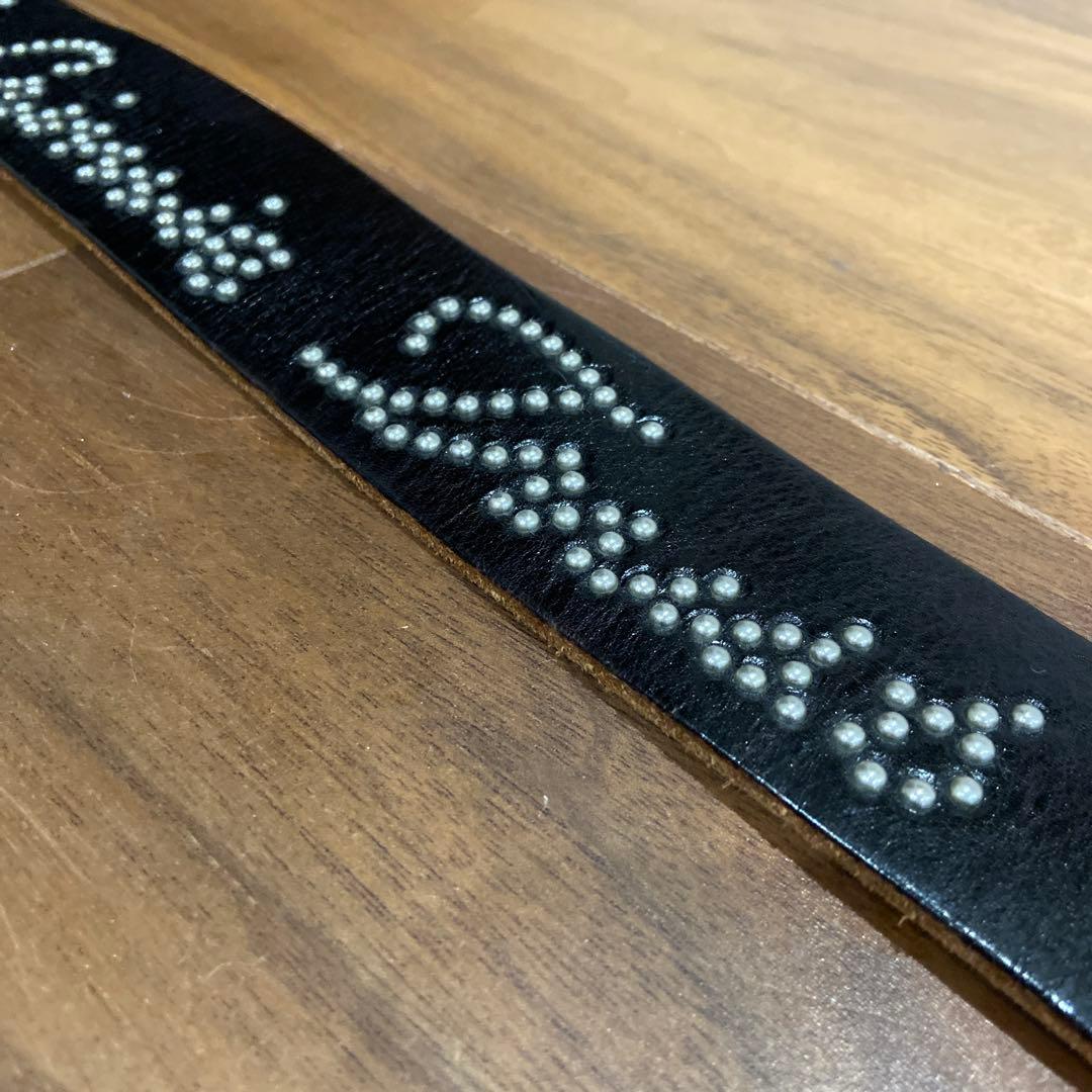 CRIMIE別注 HTCレザースタッズベルト レッドストーン 34inch