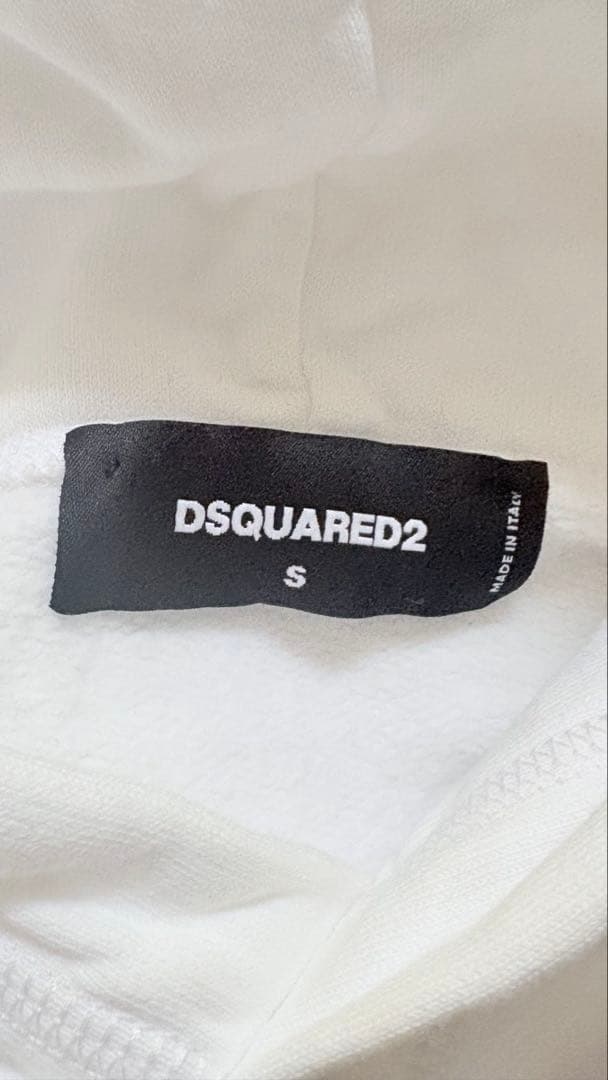 DSQUARED2 icon パーカー メンズ 白 Sサイズ