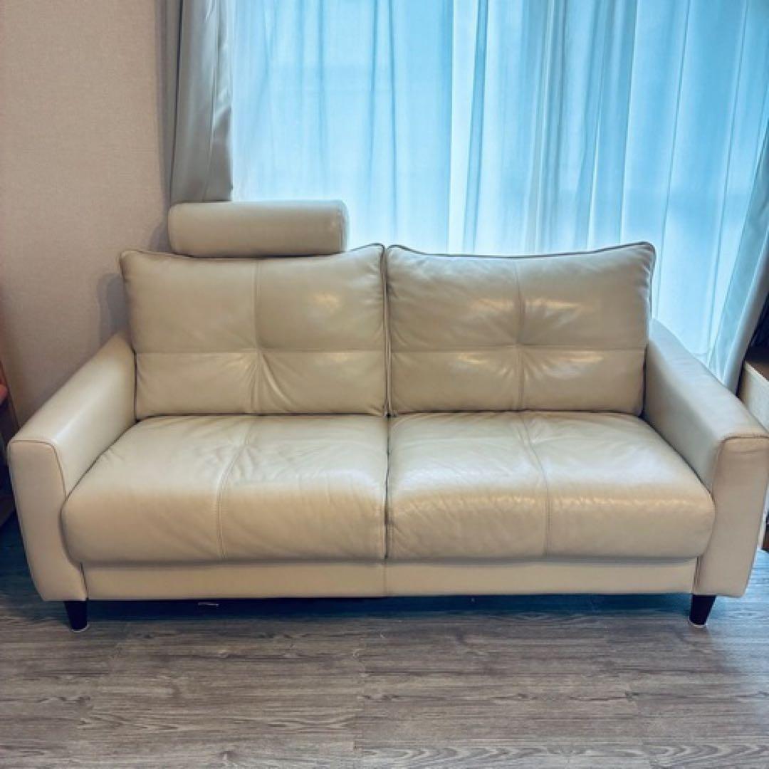 KEYUKA ケユカ アラモード　本革　2人掛けソファ　北欧　ホワイト