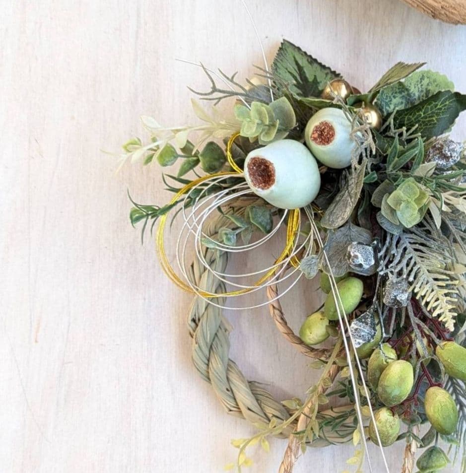 専用＊迎春2026 　ベルガムナッツ&オリーブ　正月飾り(フェイク)