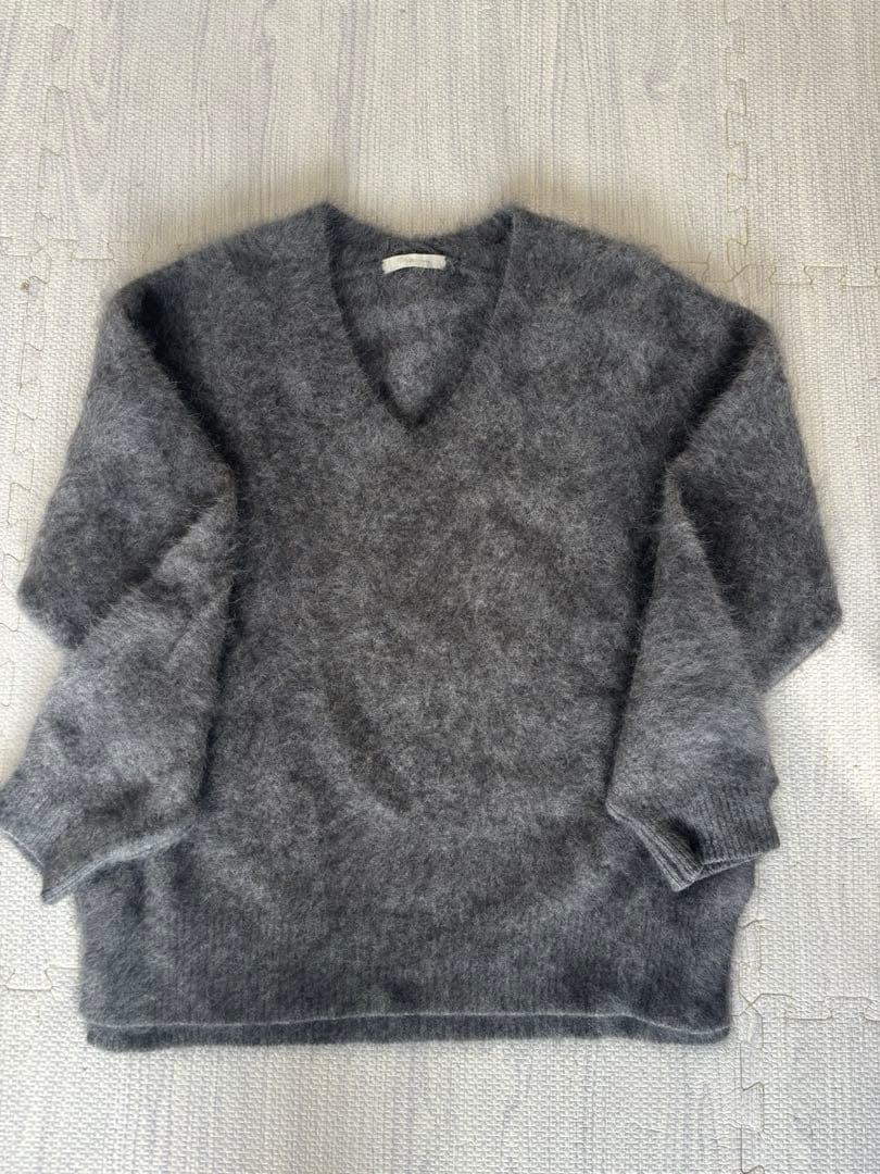 plage プラージュ Fur v スリットプルオーバーニット