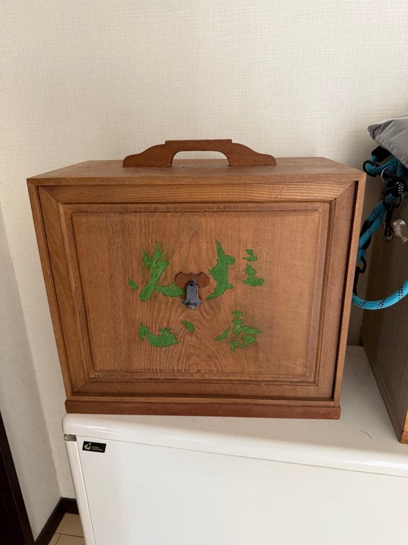 値下げ可‼️器局　煎茶道具　棚付き　木製　アンティーク 骨董 時代物 時代箱