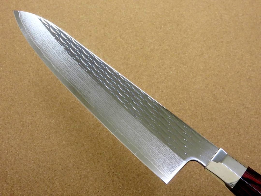 関の刃物 牛刀 240mm 三昧 波目 ダマスカス33層 VG-10 両刃 包丁