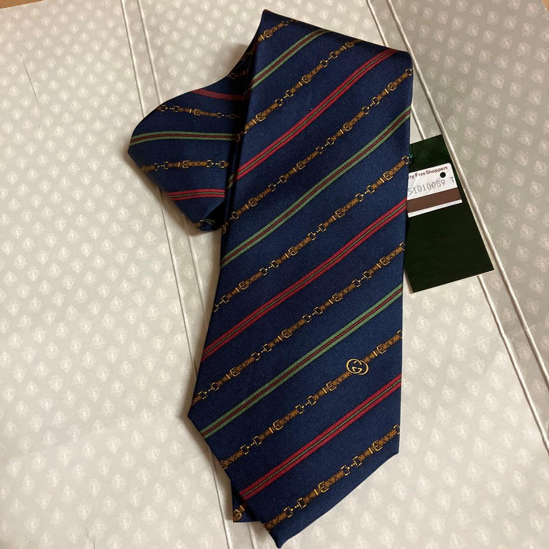 新品タグ付き✨希少GUCCI✨オールドグッチ　ヴィンテージ　ネクタイ