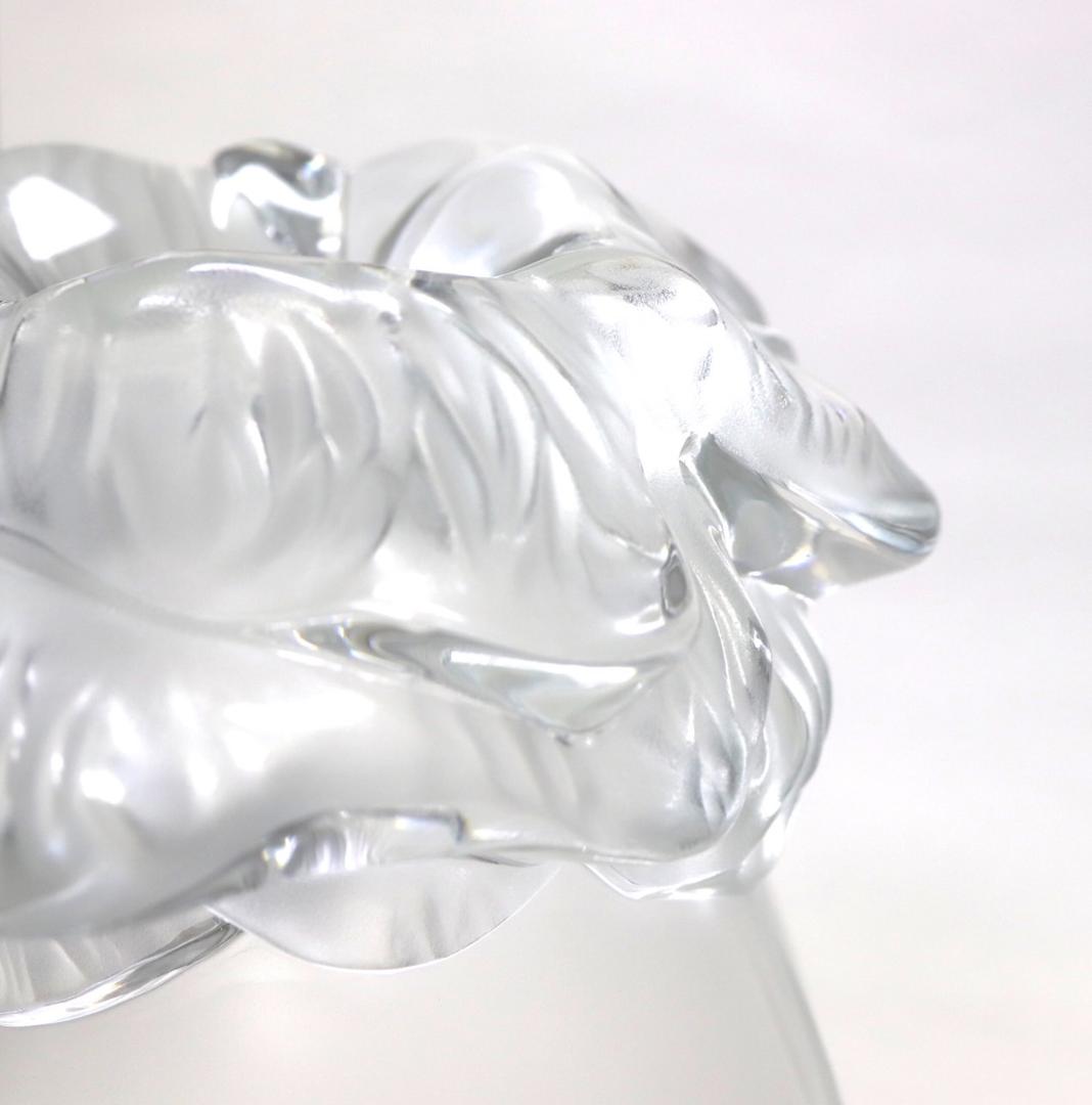 ラリック 花瓶 セントバーツ フラワーベース 花 フロステッド クリスタル