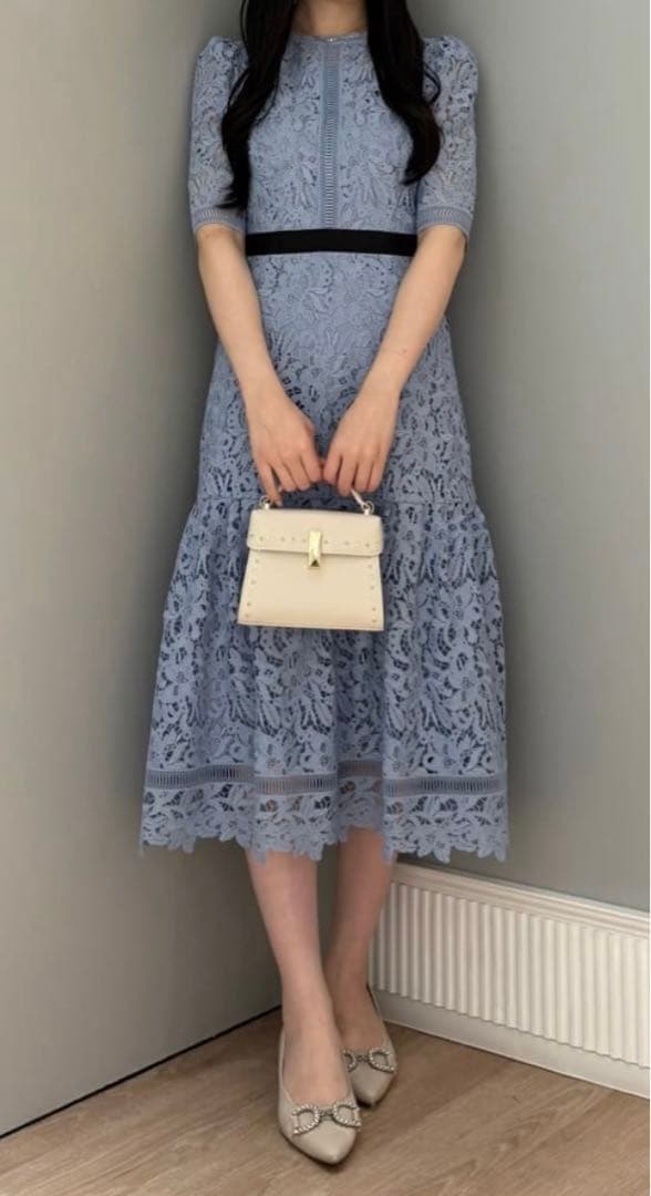 セルフォード　レース　ワンピース　定番　結婚式　美品　M セレモニー