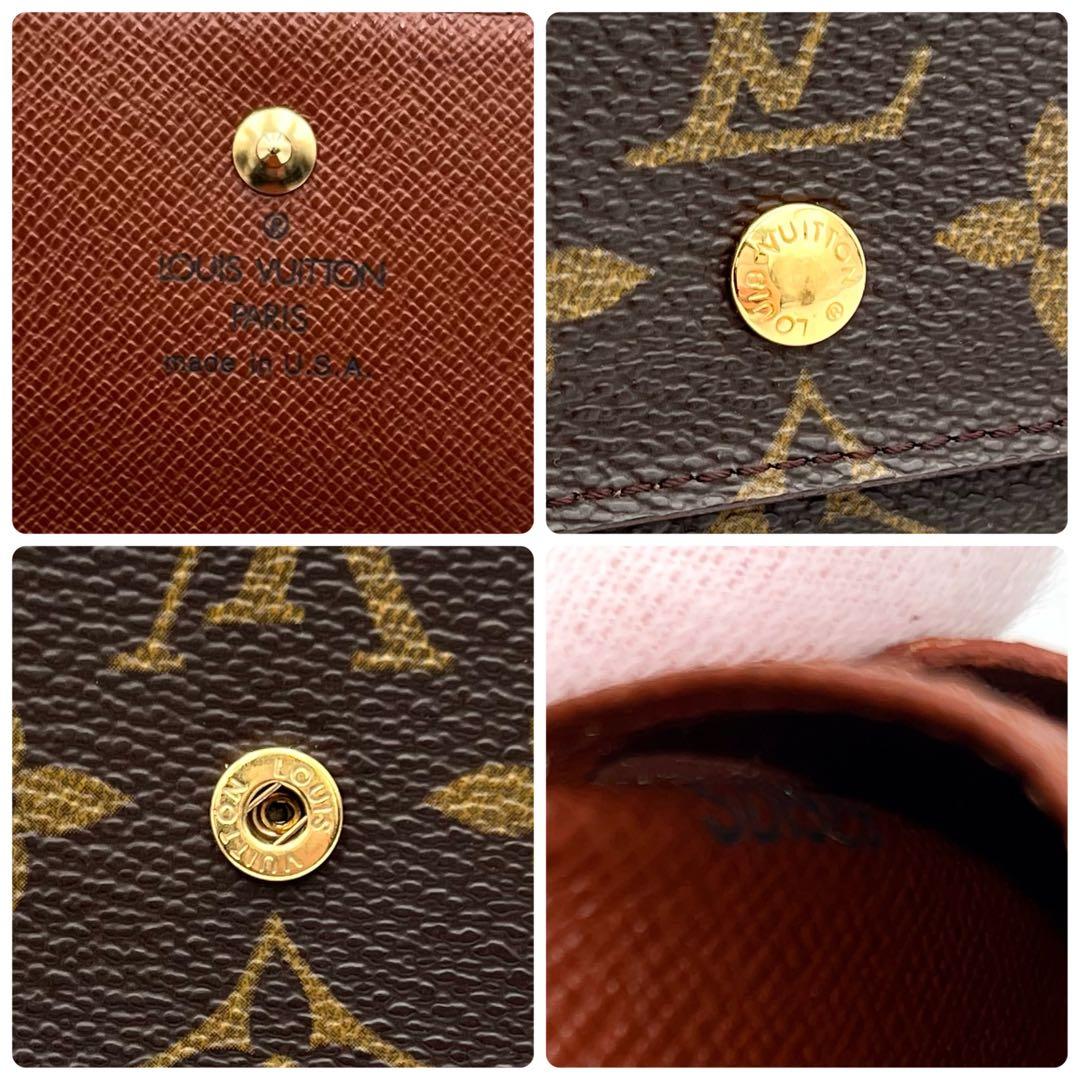 極美品 ルイヴィトン モノグラム カルトクレディ 三つ折り財布 Wホック