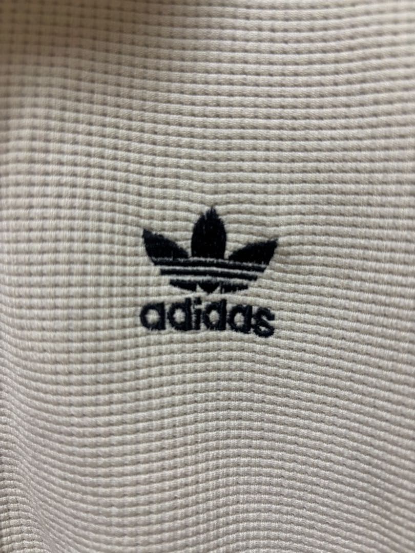 adidas ワッフル　トラックジャケット クリーム色/黒