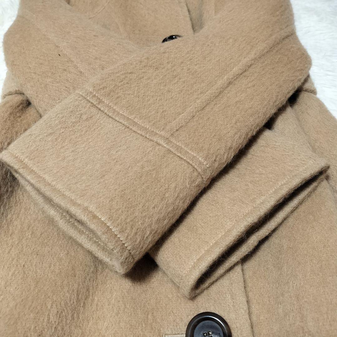 【バーバリーブルーレーベル】 Aラインコート　ノバチェック柄　ベージュ 38