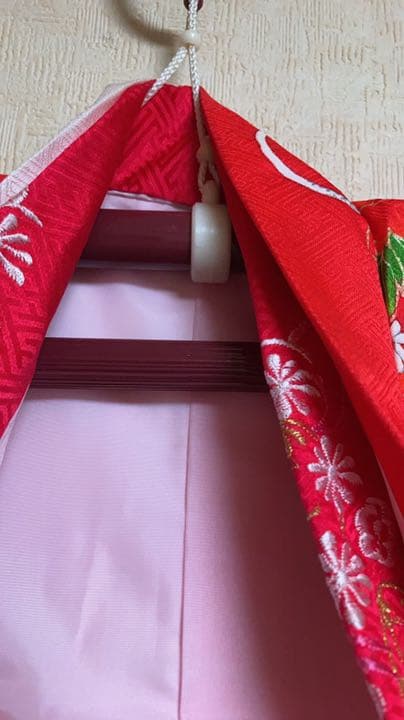 3MKO239  子供 振袖 着物 七五三 花柄 扇柄