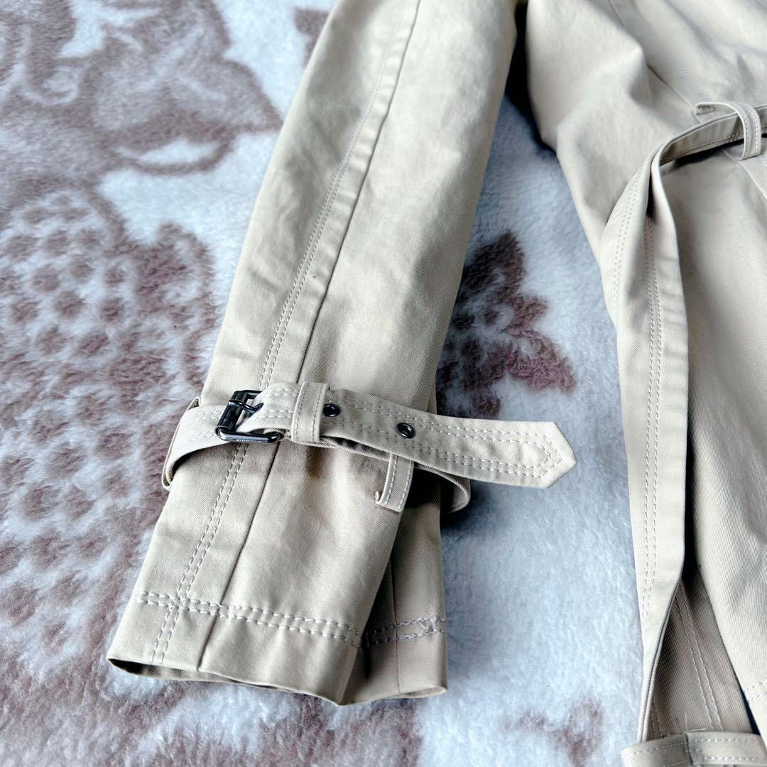 バーバリーブルーレーベル ノバチェック ショートトレンチコート ベルト 40