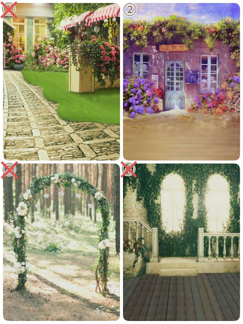 背景布【ガーデンG】サンプル　ペット、ドール撮影用ブース　薔薇　紫陽花　梅雨