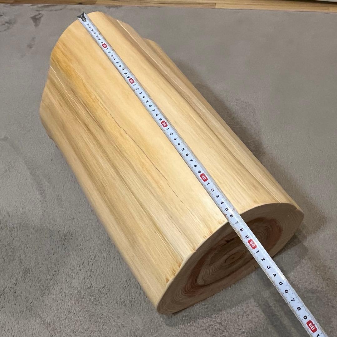 1165 檜　切り株　丸太　スツール　丸太椅子　チェア　サイドテーブル　磨き丸太