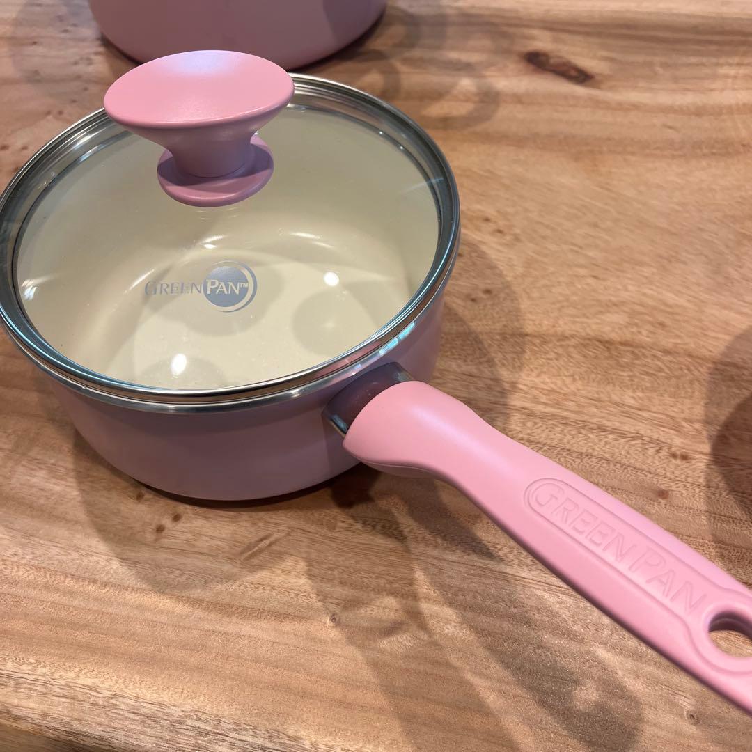 GREENPAN セラミック鍋セット ピンク