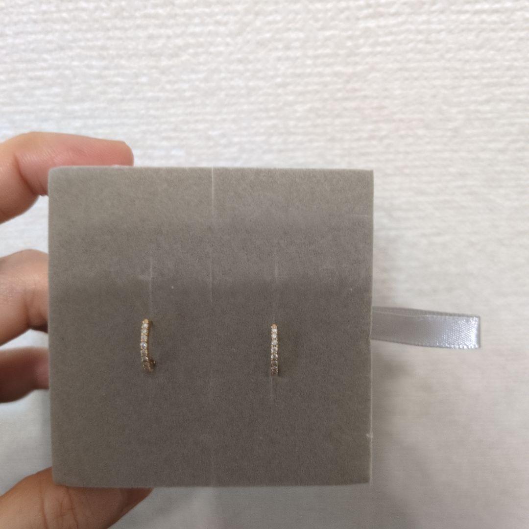 @ k18PGダイヤモンド合計0.2フープピアス
