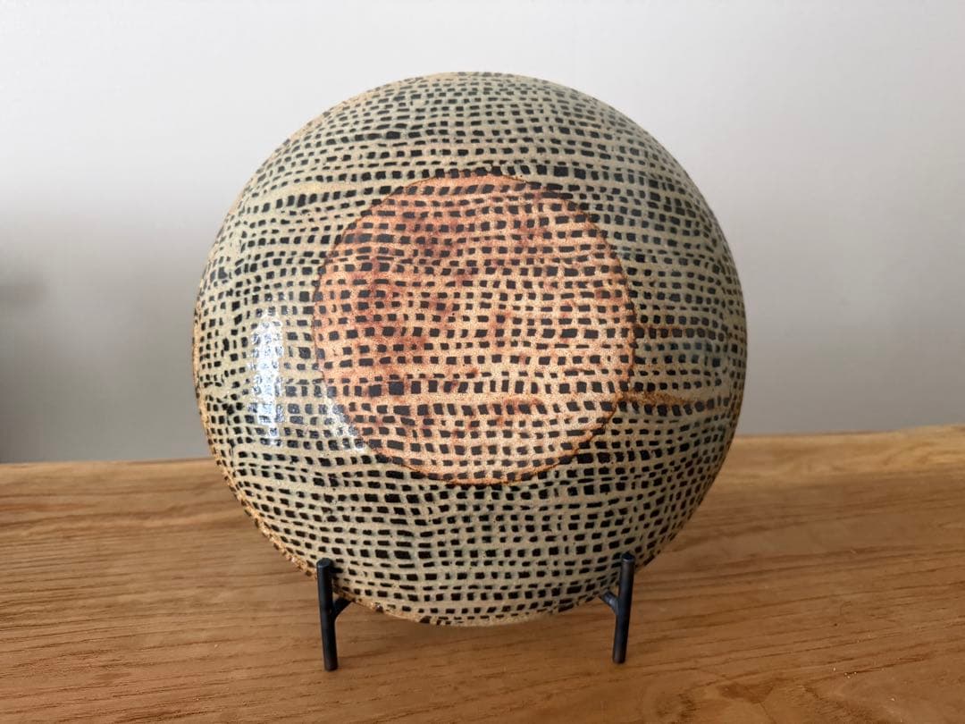 掛谷康樹　練り上げ　9寸皿　惣堂窯　丸皿