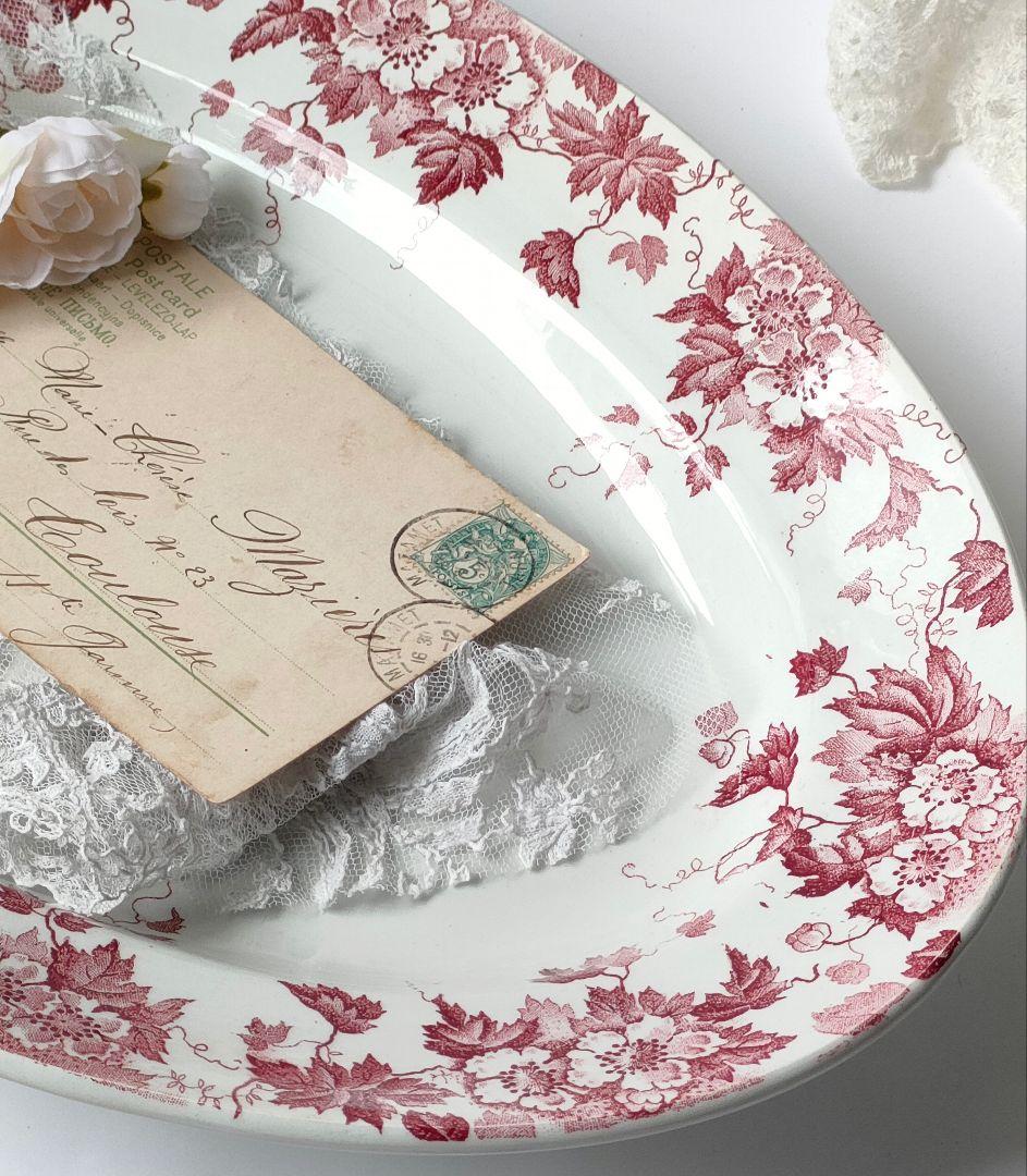 希少　美品　サンタマン　MARION 　オーバル皿　フランスアンティーク