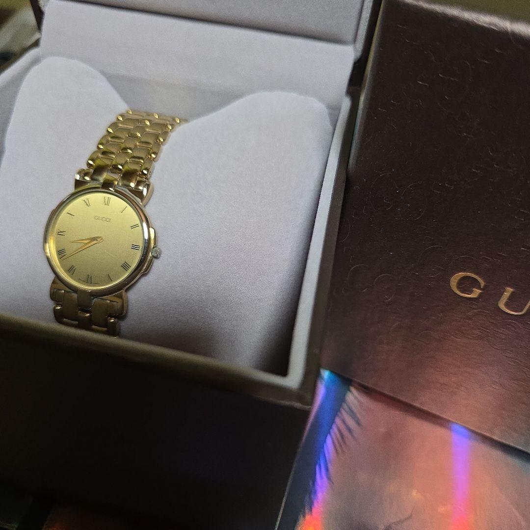⭐【美品希少レア】グッチGUCCI3400Mゴールド腕時計(新品電池稼働品)